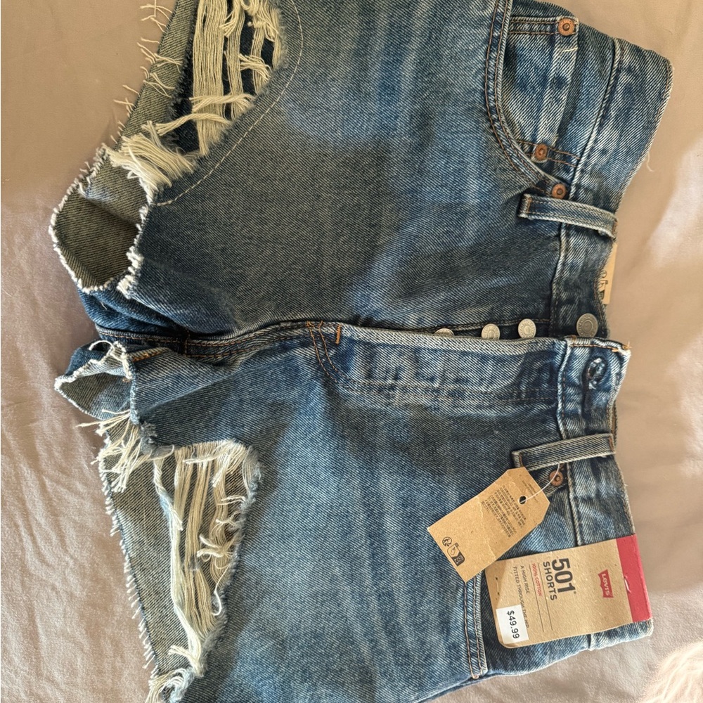 Levi's Blue 501 Denim Shorts Size 28- New
